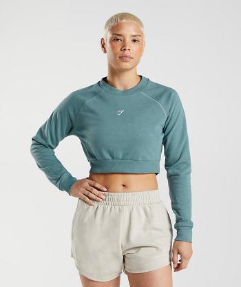 Dámské Accessories Gymshark Tréninková Cropped Svetrové Blankyt | CZ 3774JPQ